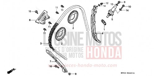 CHAINE A CAMES/TENDEUR (2) CBR600FT de 1996